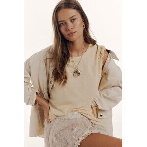 NWOT  THE JORDYN PERFECT OVERSIZED COTTON-SLUB TEE BY PILCRO Size L